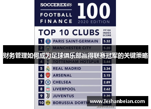 财务管理如何成为足球俱乐部赢得联赛冠军的关键策略